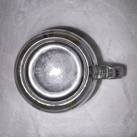 Disney Winnie The Pooh & Piglet Coffee Tea Glass Mug Cup Made In USA HTF - Picture 5 of 5